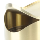 Desktop Trash Can 304 Stainless Steel Fingerprint Proof Compact Space Saving Mini Countertop Trash Can for Office Gold