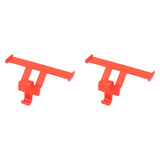 1 Pair Clogs Shoes Tail Wing Decor ABS Slippers Tail Fin Decoration Pendant Ornament Red - 45-Degree Angle