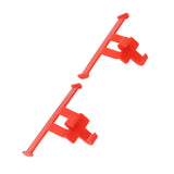1 Pair Clogs Shoes Tail Wing Decor ABS Slippers Tail Fin Decoration Pendant Ornament Red