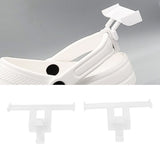 1 Pair Clogs Shoes Tail Wing Decor ABS Slippers Tail Fin Decoration Pendant Ornament White - Extra Image