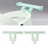 1 Pair Clogs Shoes Tail Wing Decor ABS Slippers Tail Fin Decoration Pendant Ornament Fluorescent Green