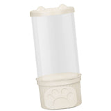 Toy Storage Container PET Transparent Cylinder Plush Toy Display Bucket with PP Lid for Home Organization White - Top-Down View