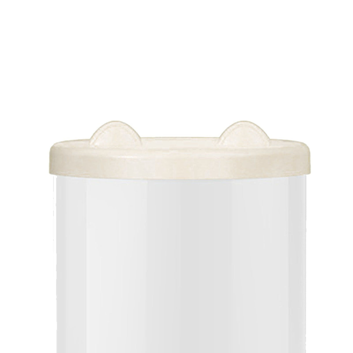 Toy Storage Container PET Transparent Cylinder Plush Toy Display Bucket with PP Lid for Home Organization White