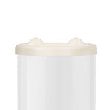 Toy Storage Container PET Transparent Cylinder Plush Toy Display Bucket with PP Lid for Home Organization White