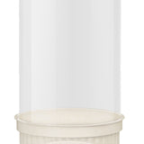Toy Storage Container PET Transparent Cylinder Plush Toy Display Bucket with PP Lid for Home Organization White