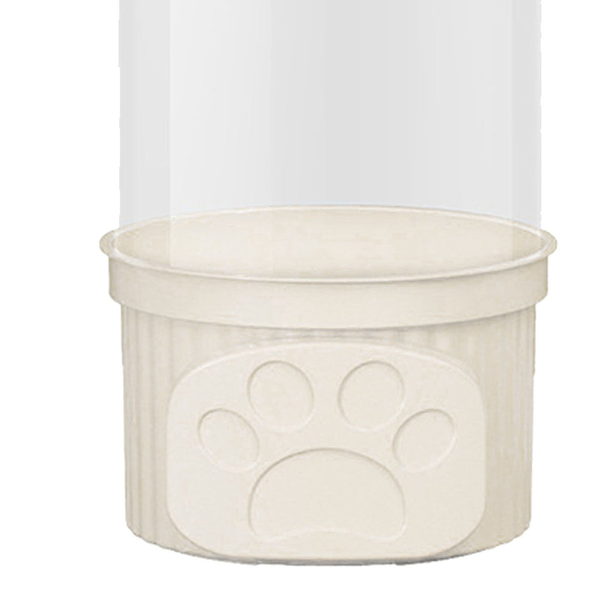 Toy Storage Container PET Transparent Cylinder Plush Toy Display Bucket with PP Lid for Home Organization White