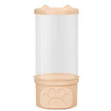 Toy Storage Container PET Transparent Cylinder Plush Toy Display Bucket with PP Lid for Home Organization Pink