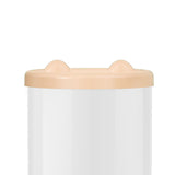 Toy Storage Container PET Transparent Cylinder Plush Toy Display Bucket with PP Lid for Home Organization Pink