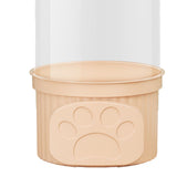 Toy Storage Container PET Transparent Cylinder Plush Toy Display Bucket with PP Lid for Home Organization Pink