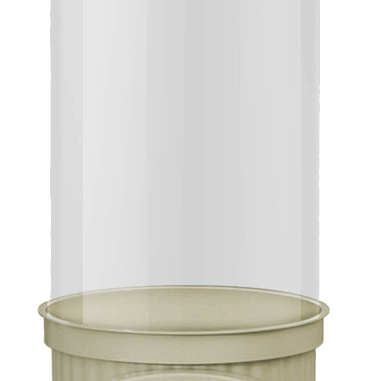 Toy Storage Container PET Transparent Cylinder Plush Toy Display Bucket with PP Lid for Home Organization Green