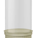Toy Storage Container PET Transparent Cylinder Plush Toy Display Bucket with PP Lid for Home Organization Green