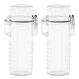 2Pcs Lighter Case Waterproof Lighter Storage Container Plastic for Outdoor Camping Hiking Transparent