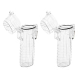 2Pcs Lighter Case Waterproof Lighter Storage Container Plastic for Outdoor Camping Hiking Transparent - Front View