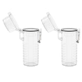 2Pcs Lighter Case Waterproof Lighter Storage Container Plastic for Outdoor Camping Hiking Transparent - Side View