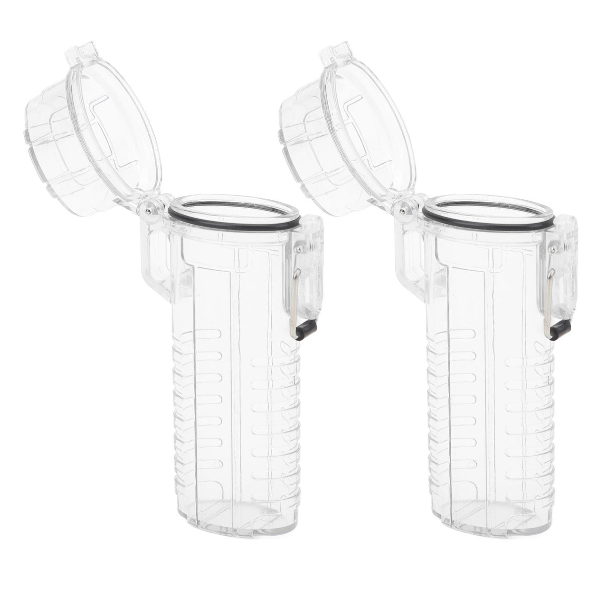 2Pcs Lighter Case Waterproof Lighter Storage Container Plastic for Outdoor Camping Hiking Transparent