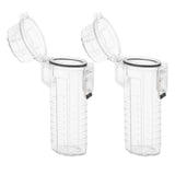 2Pcs Lighter Case Waterproof Lighter Storage Container Plastic for Outdoor Camping Hiking Transparent