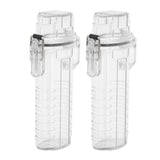 2Pcs Lighter Case Waterproof Lighter Storage Container Plastic for Outdoor Camping Hiking Transparent - Close-Up Angle