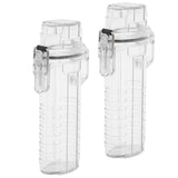 2Pcs Lighter Case Waterproof Lighter Storage Container Plastic for Outdoor Camping Hiking Transparent - Low Angle