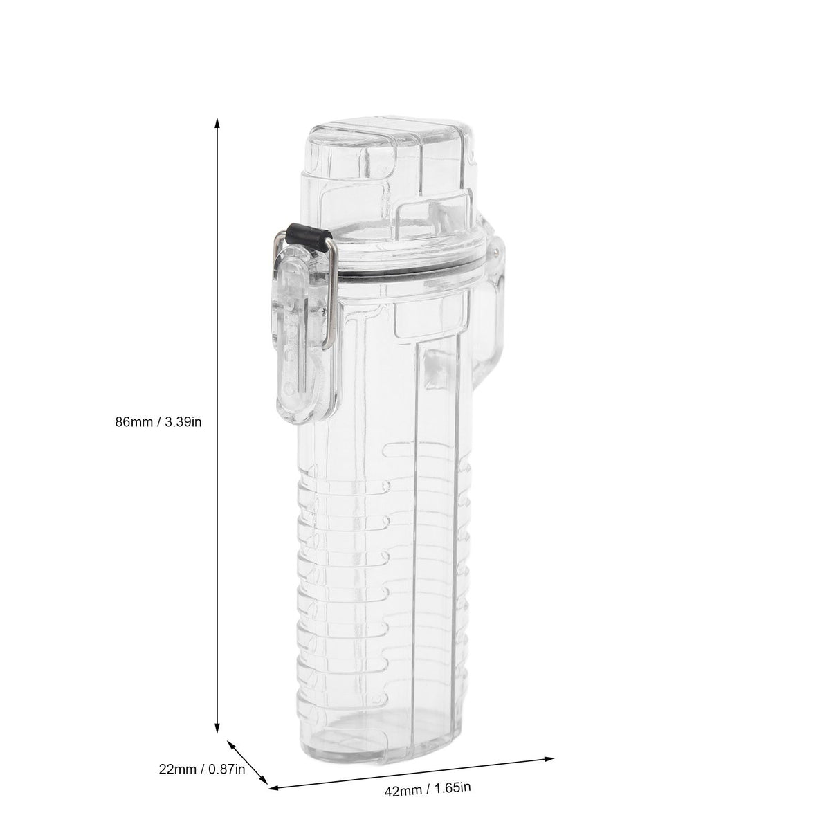 2Pcs Lighter Case Waterproof Lighter Storage Container Plastic for Outdoor Camping Hiking Transparent