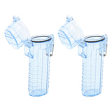 2Pcs Lighter Case Waterproof Lighter Storage Container Plastic for Outdoor Camping Hiking Transparent Blue