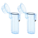 2Pcs Lighter Case Waterproof Lighter Storage Container Plastic for Outdoor Camping Hiking Transparent Blue