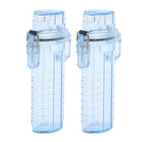 2Pcs Lighter Case Waterproof Lighter Storage Container Plastic for Outdoor Camping Hiking Transparent Blue