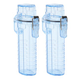 2Pcs Lighter Case Waterproof Lighter Storage Container Plastic for Outdoor Camping Hiking Transparent Blue