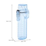 2Pcs Lighter Case Waterproof Lighter Storage Container Plastic for Outdoor Camping Hiking Transparent Blue - Extra Image