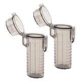 2Pcs Lighter Case Waterproof Lighter Storage Container Plastic for Outdoor Camping Hiking Transparent Black