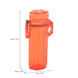 2Pcs Lighter Case Waterproof Lighter Storage Container Plastic for Outdoor Camping Hiking Transparent Red - Extra Image