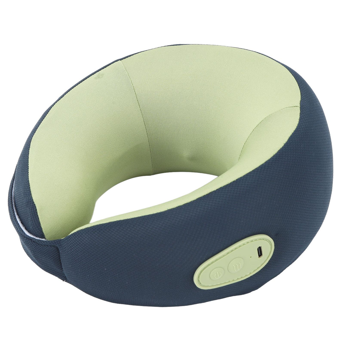 Back Neck Pillow Massager Hot Compress Cordless Massager Pillow Blue Green Electric Massage Pillow for Office Car Home