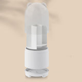 Makeup Brush Storage Container 360 Degree Rotating Dust Prevention Transparent Lid Large Capacity Makeup Brush Holder White