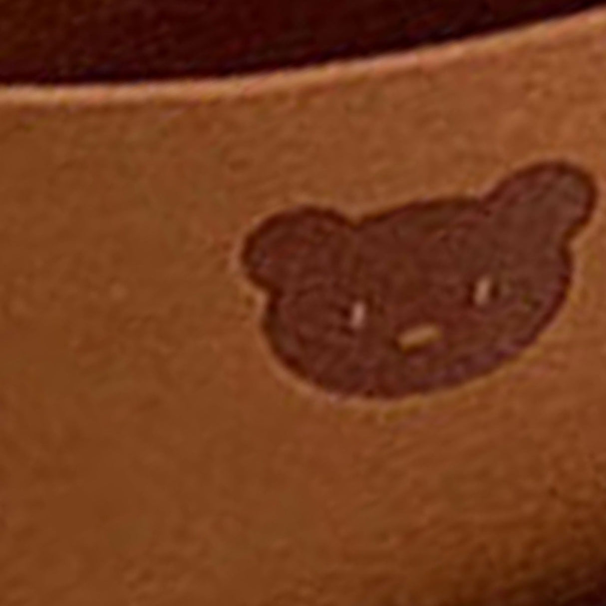 Felt Storage Basket with Handles Foldable Laundry Snacks Toys Clothes Bin for Home Desktop Bear Pattern Reddish Brown