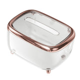 Tissue Box Transparent Napkin Box Simple Creative Storage Box Fixed Lid Paper Organizer Rose Gold