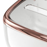 Tissue Box Transparent Napkin Box Simple Creative Storage Box Fixed Lid Paper Organizer Rose Gold