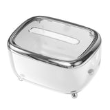 Tissue Box Transparent Napkin Box Simple Creative Storage Box Fixed Lid Paper Organizer Sliver