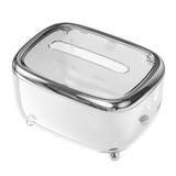 Tissue Box Transparent Napkin Box Simple Creative Storage Box Fixed Lid Paper Organizer Sliver