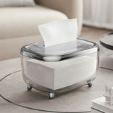 Tissue Box Transparent Napkin Box Simple Creative Storage Box Fixed Lid Paper Organizer Sliver - 45-Degree Angle