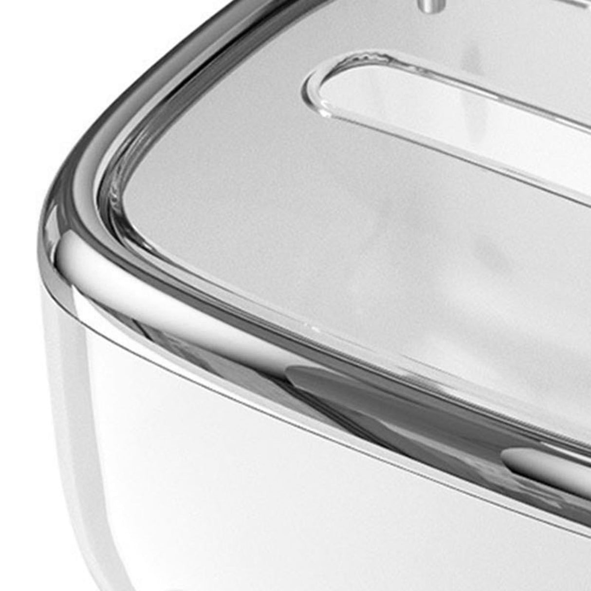 Tissue Box Transparent Napkin Box Simple Creative Storage Box Fixed Lid Paper Organizer Sliver