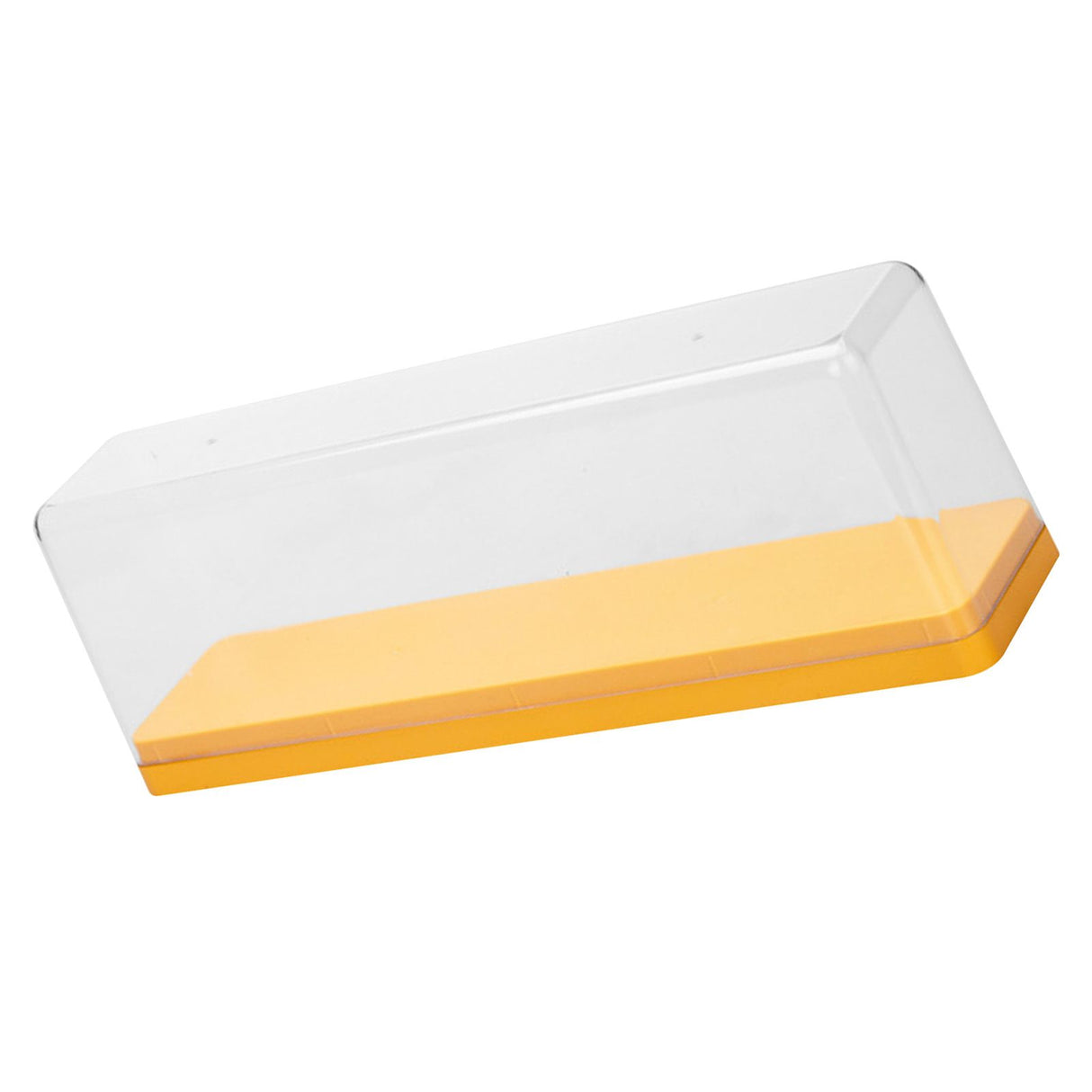 Action Figure Storage Box Dustproof Stackable Transparent Cartoon Figure Doll Display Case Yellow
