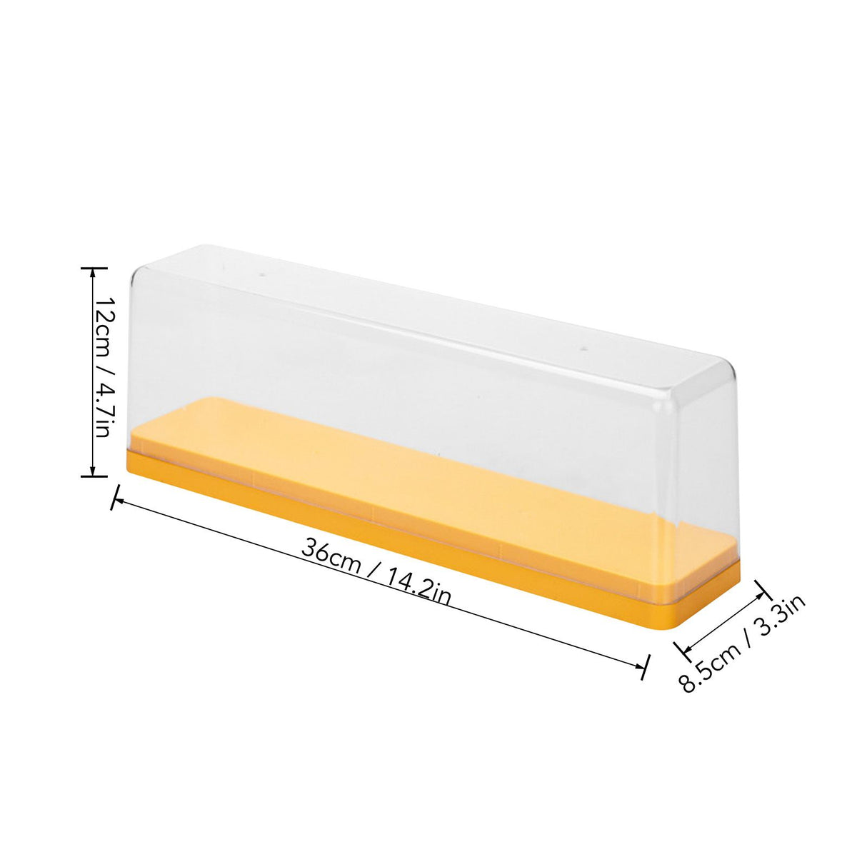 Action Figure Storage Box Dustproof Stackable Transparent Cartoon Figure Doll Display Case Yellow