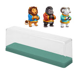 Action Figure Storage Box Dustproof Stackable Transparent Cartoon Figure Doll Display Case Green - 45-Degree Angle
