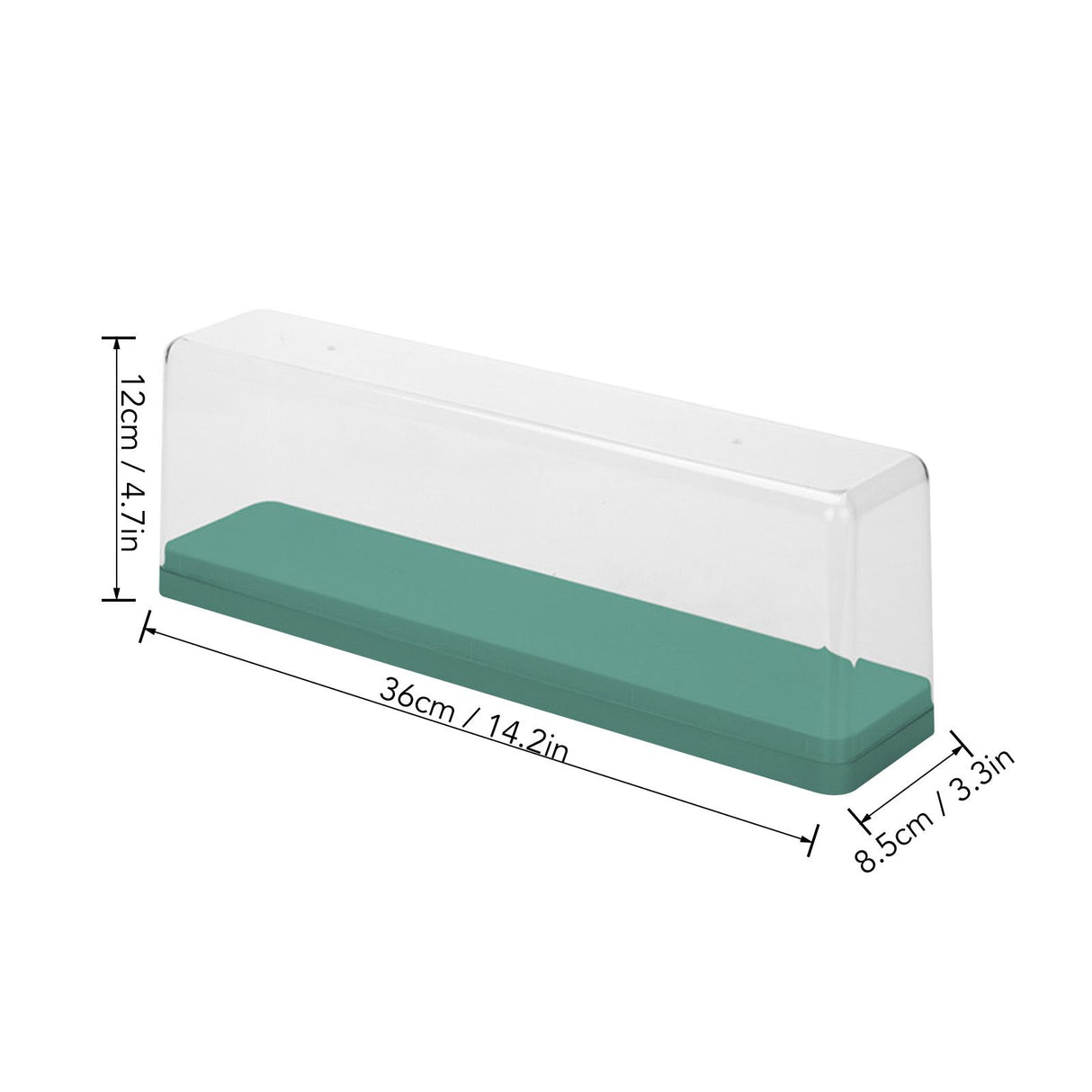 Action Figure Storage Box Dustproof Stackable Transparent Cartoon Figure Doll Display Case Green