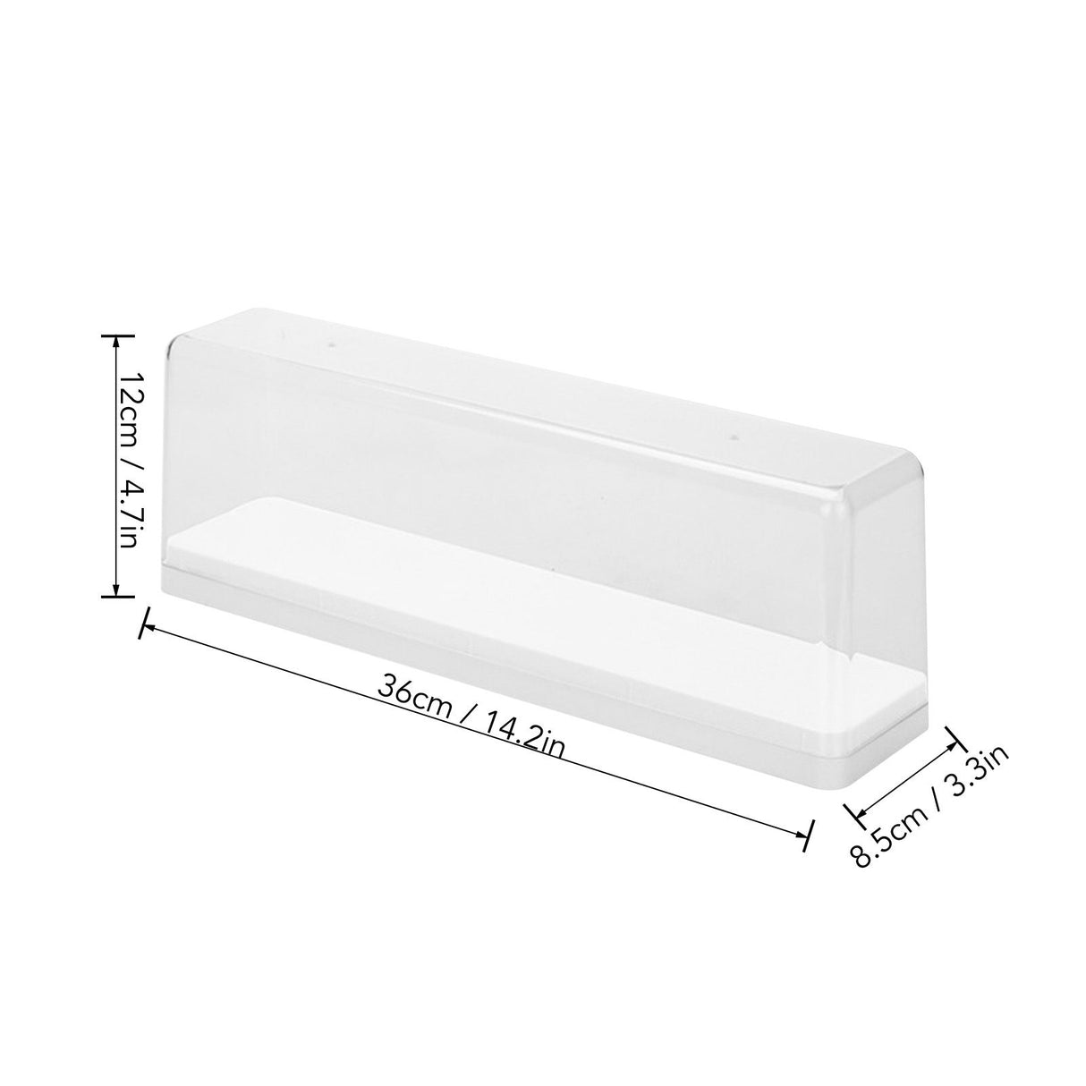 Action Figure Storage Box Dustproof Stackable Transparent Cartoon Figure Doll Display Case White