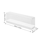 Action Figure Storage Box Dustproof Stackable Transparent Cartoon Figure Doll Display Case White