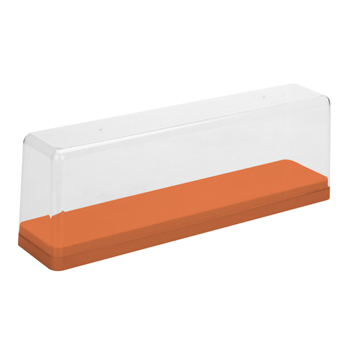 Action Figure Storage Box Dustproof Stackable Transparent Cartoon Figure Doll Display Case Orange