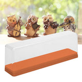 Action Figure Storage Box Dustproof Stackable Transparent Cartoon Figure Doll Display Case Orange