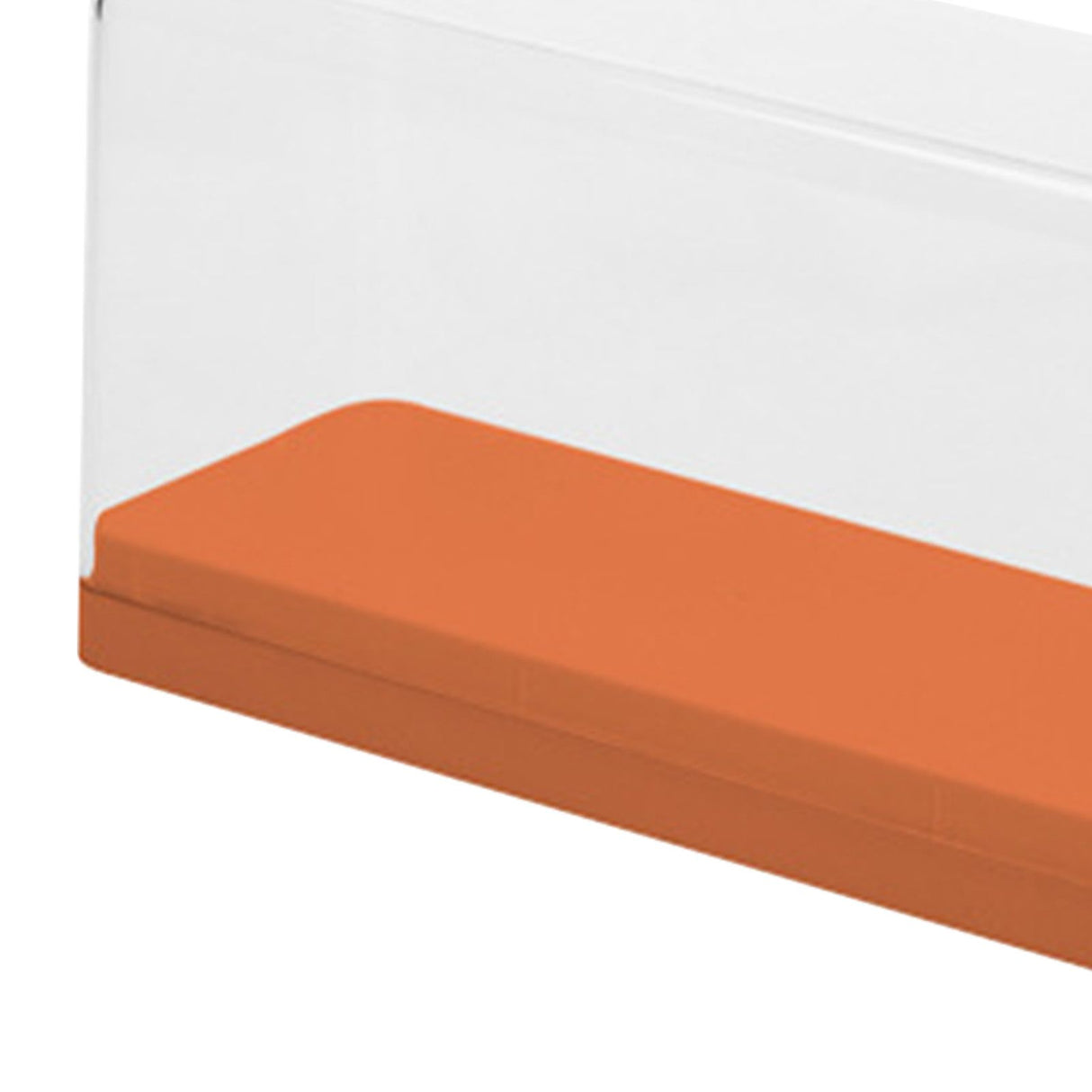Action Figure Storage Box Dustproof Stackable Transparent Cartoon Figure Doll Display Case Orange
