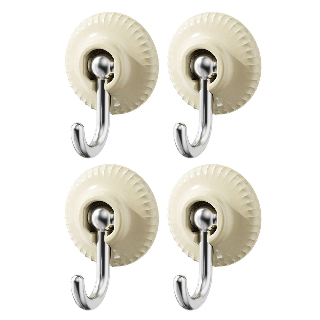 4pcs Adhesive Hooks Hole Free Round Hooks Bathroom Coat Heavy Duty Adhesive Hangers White