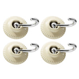4pcs Adhesive Hooks Hole Free Round Hooks Bathroom Coat Heavy Duty Adhesive Hangers White
